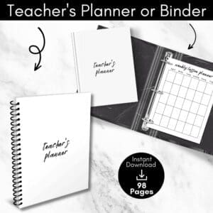 Teacher’s Planner Or Binder