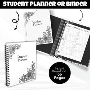 Student Planner Or Binder