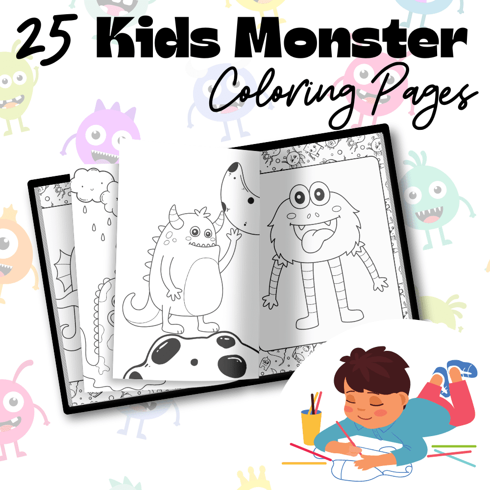 25 Kids Monster Coloring Pages
