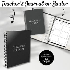 Teacher's Journal Or Binder