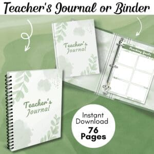 Teacher’s Journal Or Binder