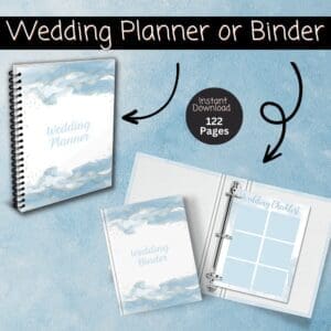 BLUE WEDDING PLANNER OR BINDER