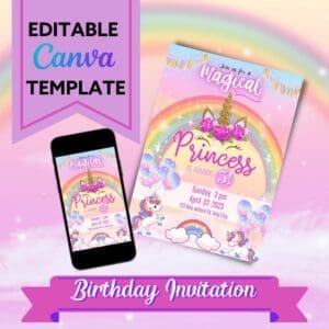 MAGICAL PRINCESS BIRTHDAY INVITATION