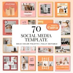 70 Colorful Social Media Templates Promo Images