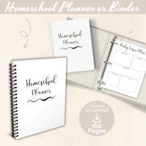Minimalist Homeschool Planner Or Binder Promo Images