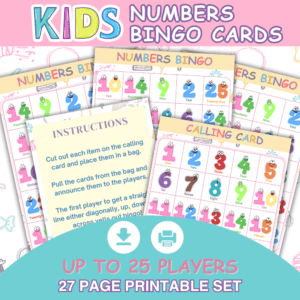 Kids Numbers Bingo Cards Promo Image