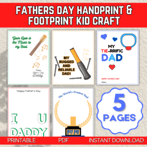 Father's Day Handprint & Footprint Kid Craft Image
