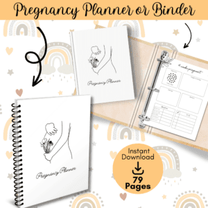 Pregnancy Planner Or Binder In Black & White Promo Image