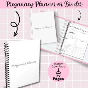 Pregnancy Planner Or Binder In Black & White Promo Image
