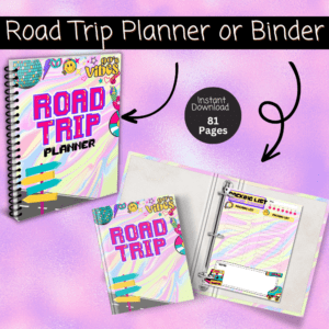 90's Theme Road Trip Planner Or Binder Promo Image
