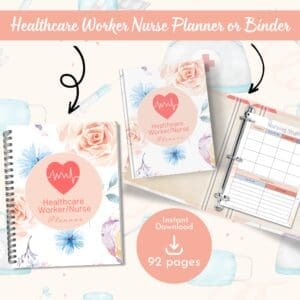 Peach Healthcare Worker & Nurse Planner Or Binder Promo Image