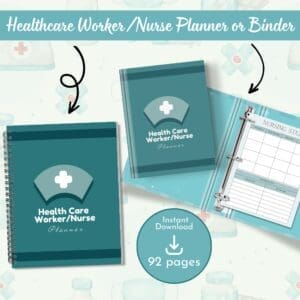 Green Healthcare Worker & Nurse Planner Or Binder Promo Image