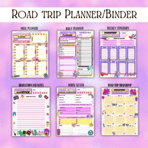 90's Theme Road Trip Planner Or Binder Promo Image