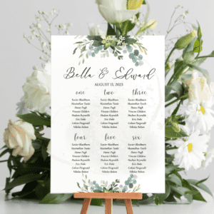 Green Floral Wedding Bundle Seating Chart Promo Image
