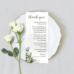 Green Floral Wedding Bundle Table Thank You Promo Image